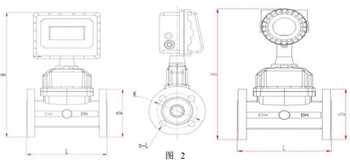 dn125氣體渦輪流量計外形圖