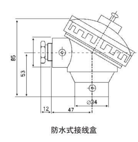 工業用熱電偶防水式接線盒圖